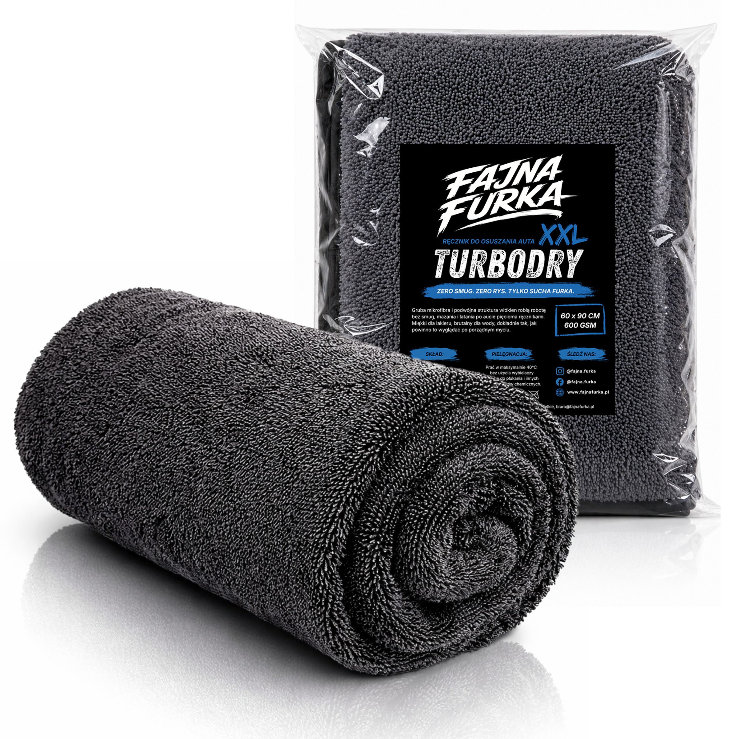 SUPERCHŁONNY RĘCZNIK DO OSUSZANIA AUTA - TURBODRY